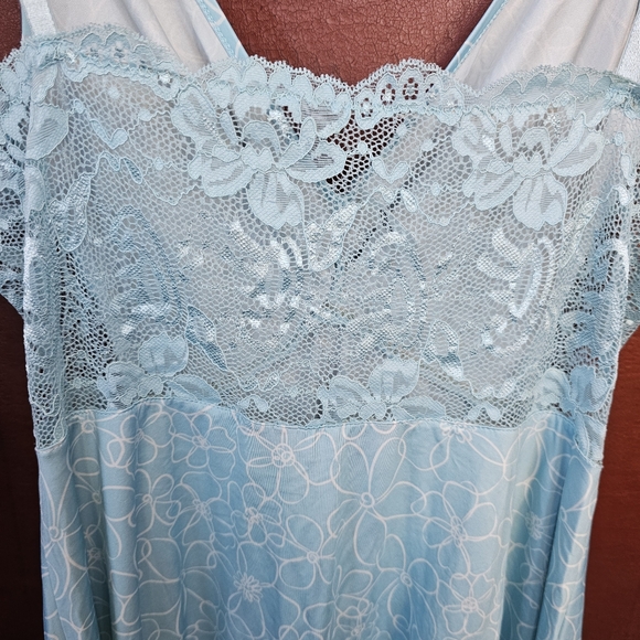 La Vie en Rose Blue Floral Slip Dress Size S - Picture 4 of 4